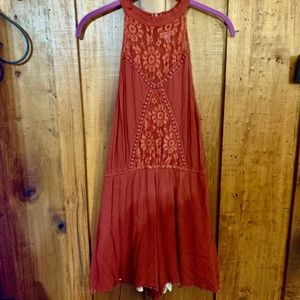 Love, Fire Lace Burnt Orange Romper 🍊